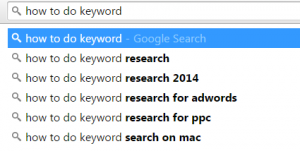 Keyword Research Step 1