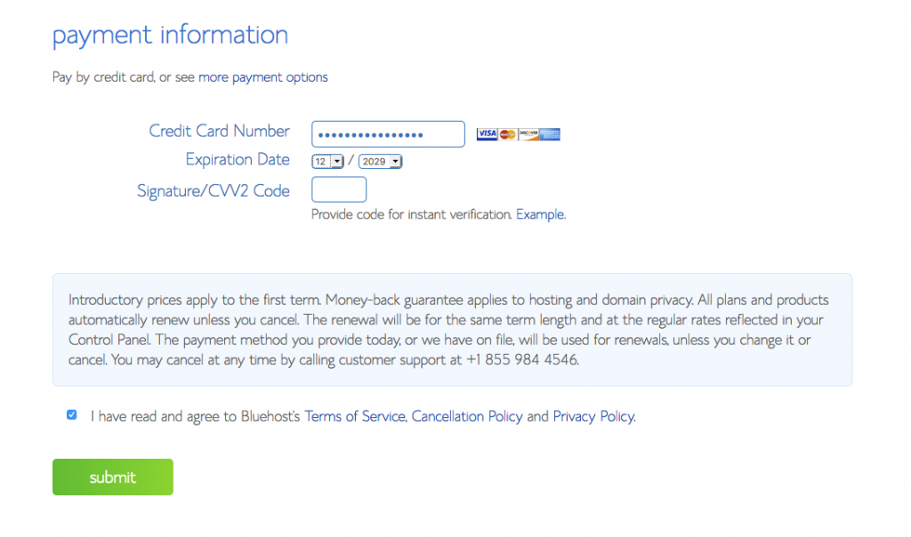 hosting costs